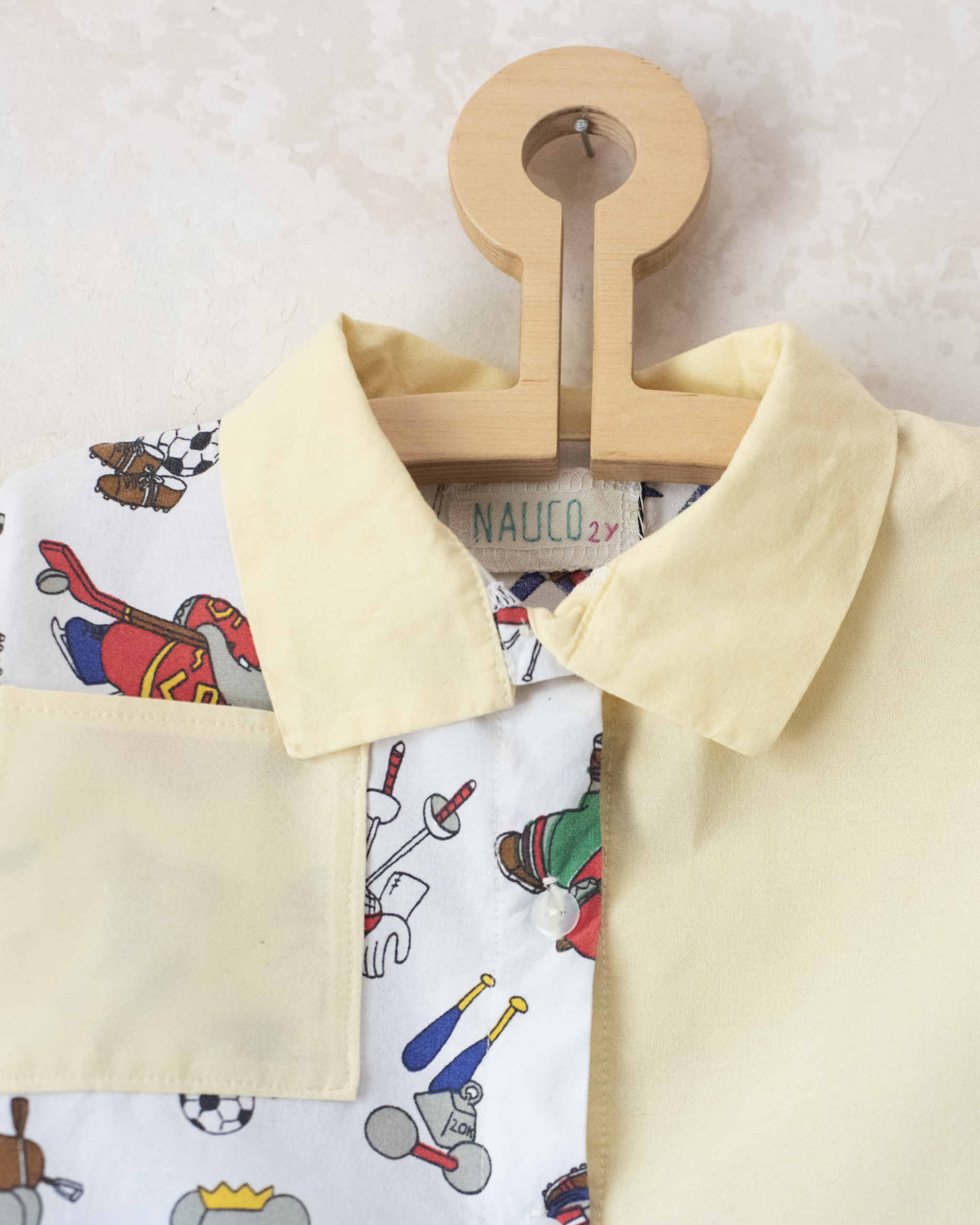 Upcycled shirt with Babar the King | 2-3 years