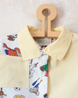 Upcycled shirt with Babar the King | 2-3 years