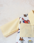 Upcycled shirt with Babar the King | 2-3 years