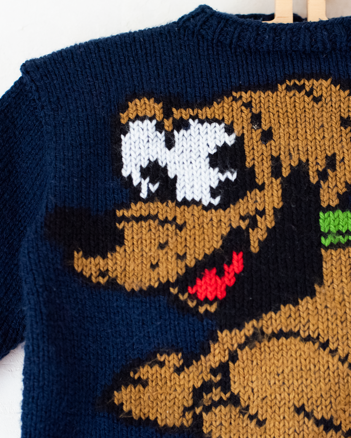 Blue wool sweater with Pluto | 12-18 months