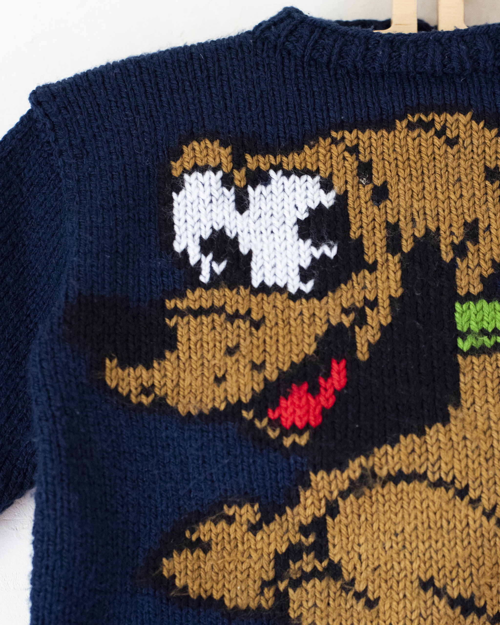 סריג צמר כחול עם פלוטו | 12-18 חודשים