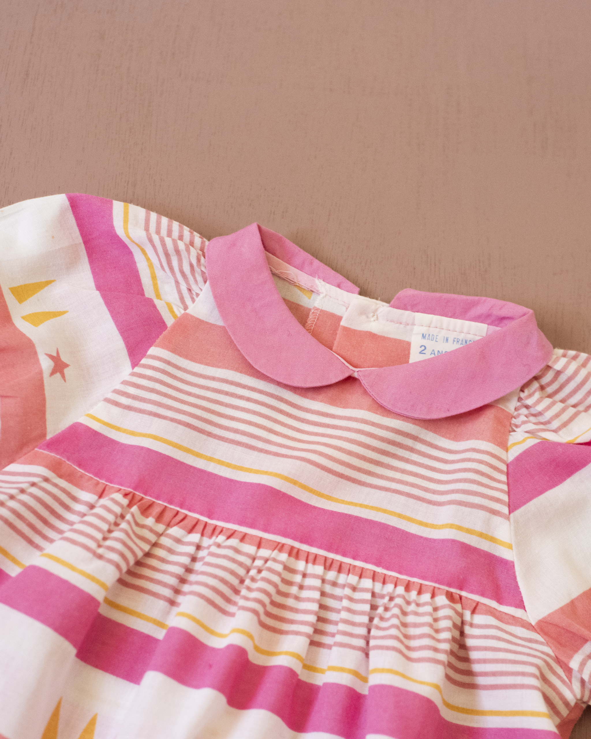 Pink dress with stripes and stars | 18-24 months