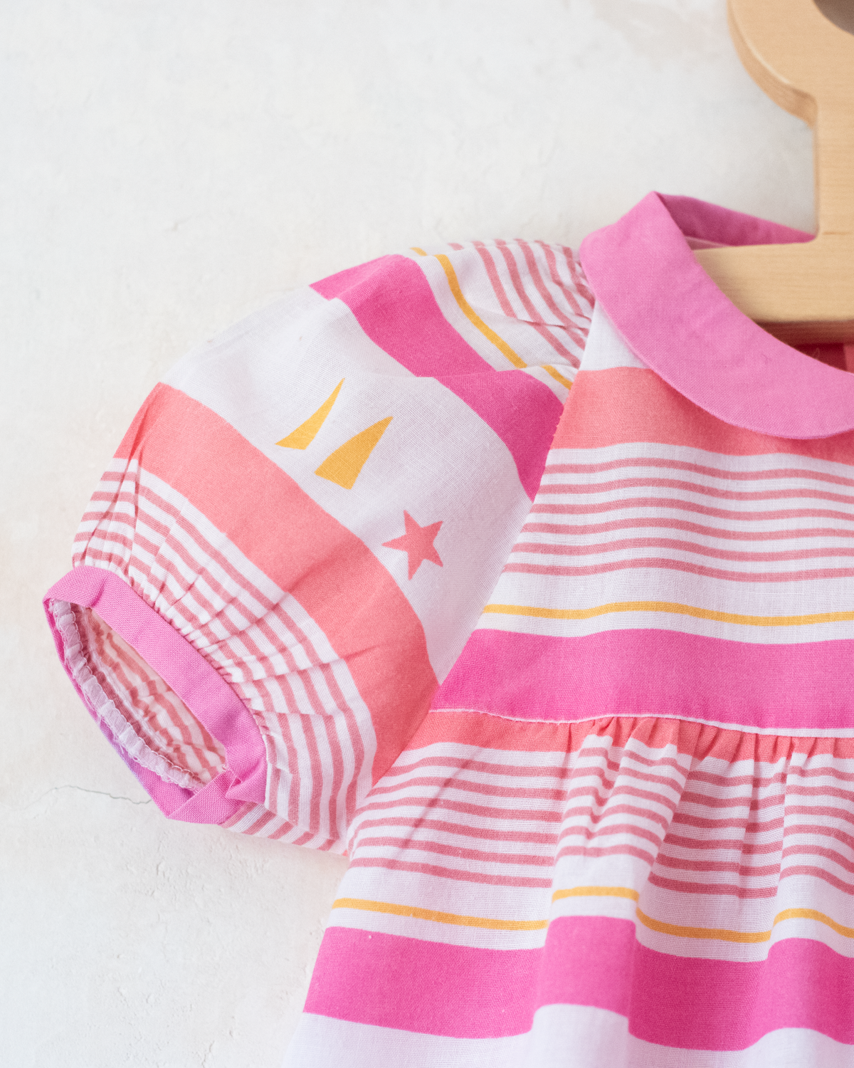 Pink dress with stripes and stars | 18-24 months