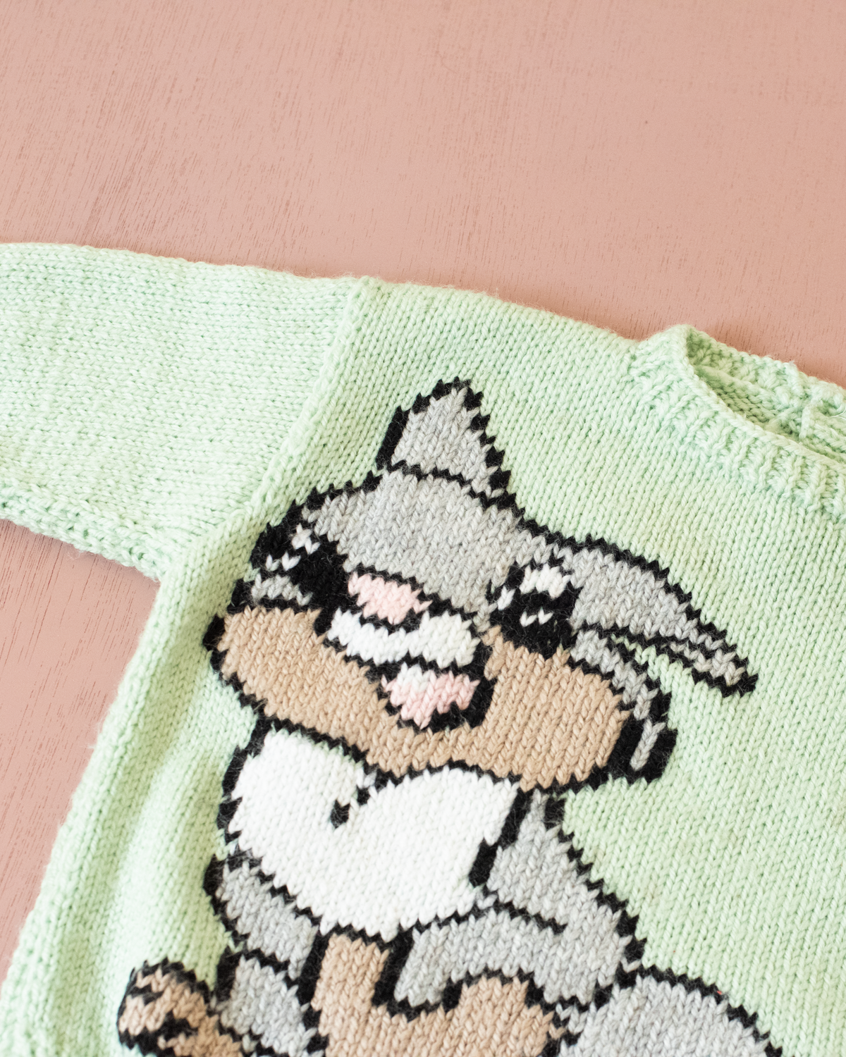 Green knit with Snow White print | 12-18 months