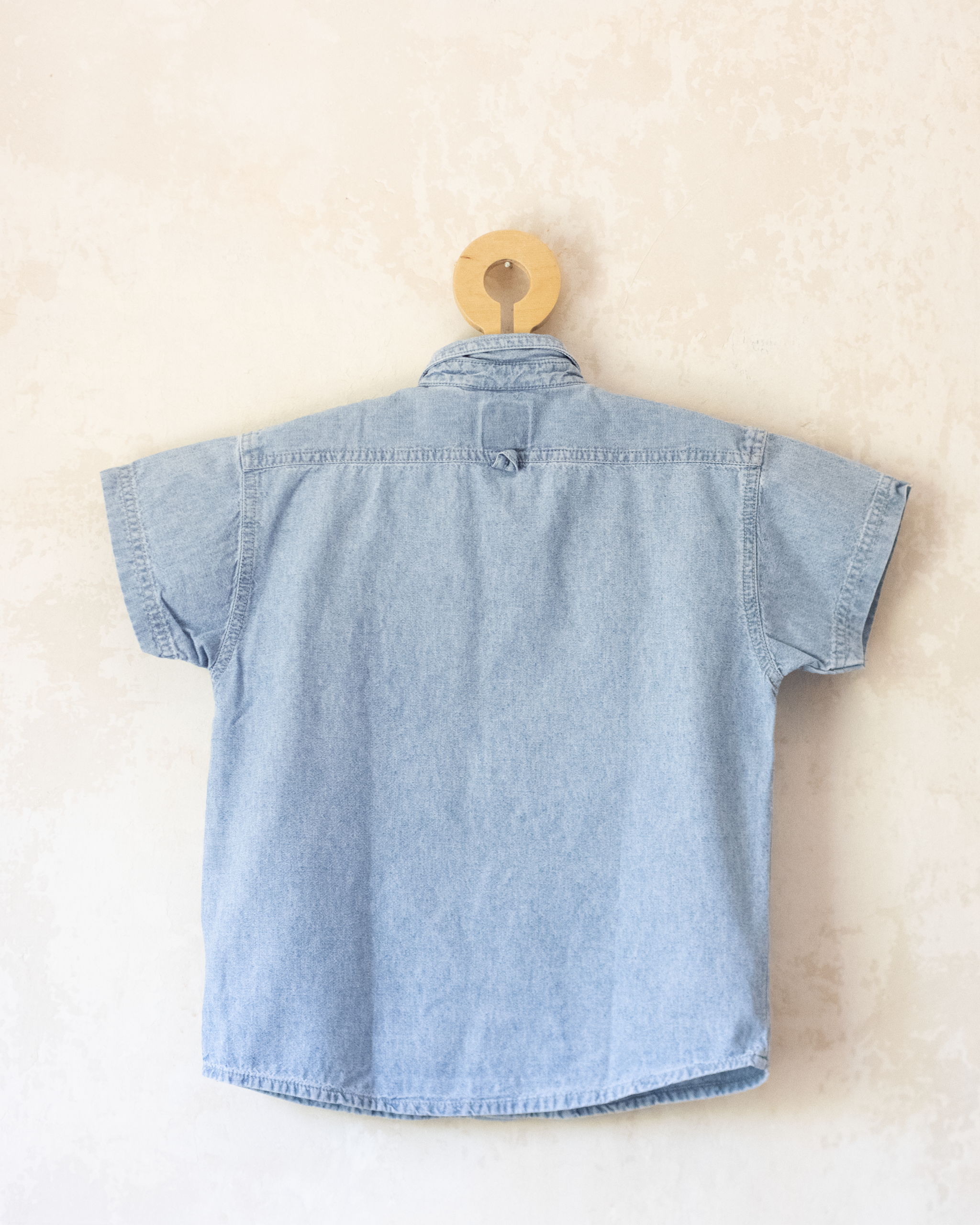 Tintin embroidered button-up denim shirt | 6-7 years