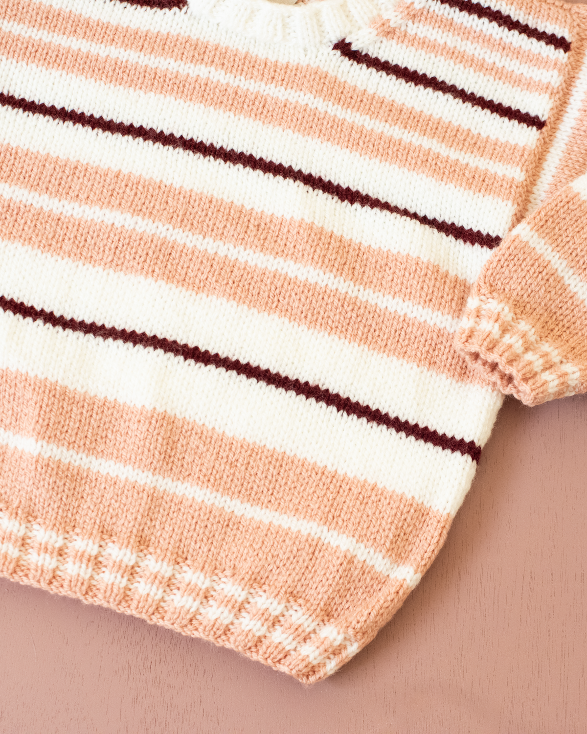 Pink Striped Wool Jumper | 3-4 years