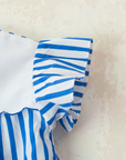 Striped dress with embroidered whale | 12-18 months