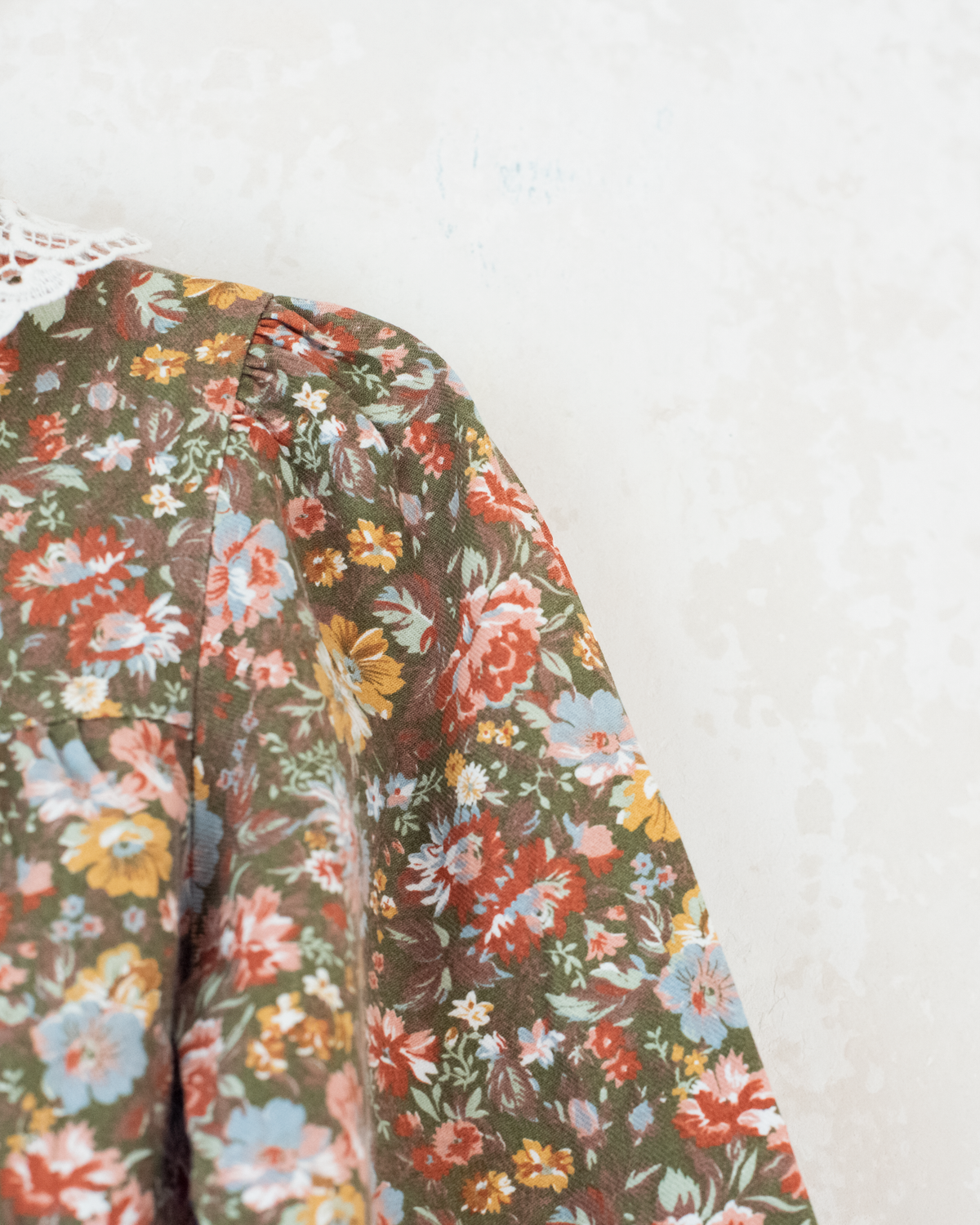 Floral dress with lace collar | 3-4 years