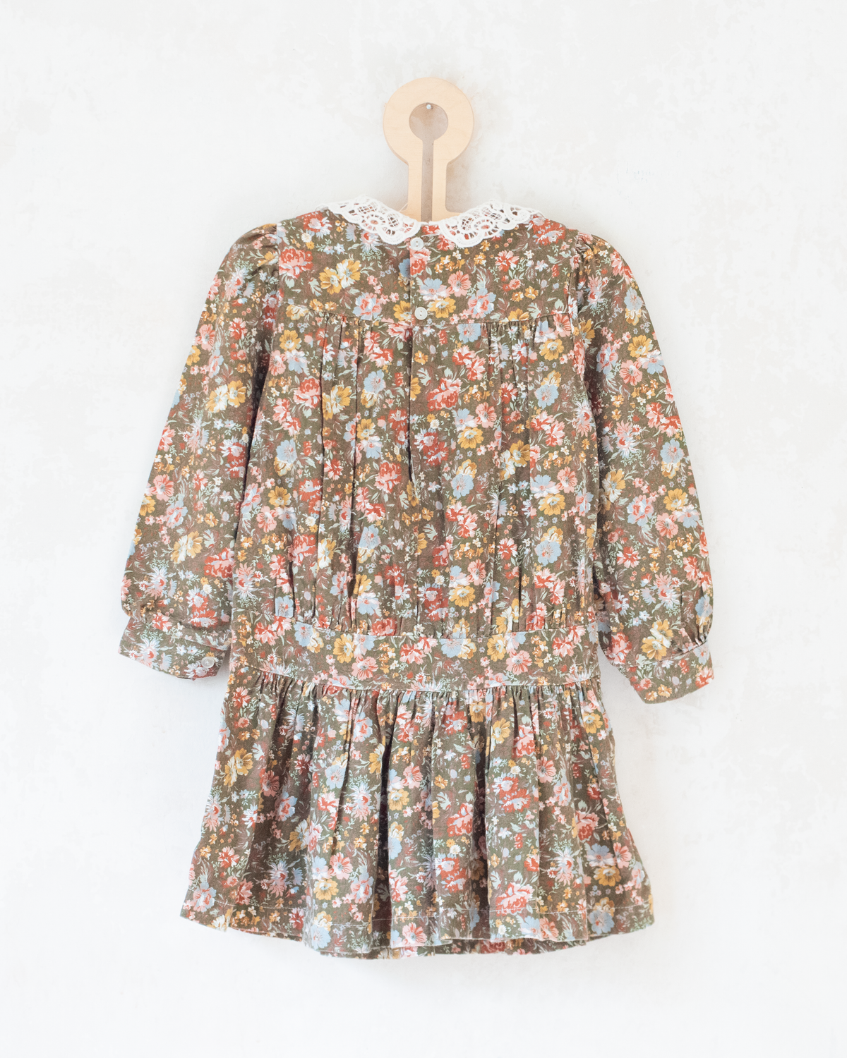 Floral dress with lace collar | 3-4 years