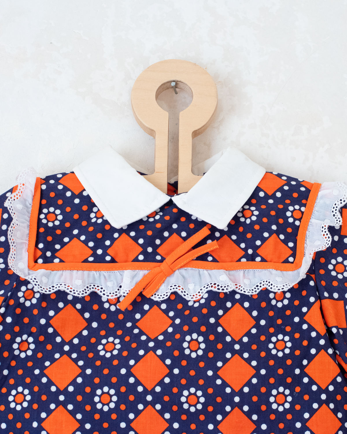 Seventies floral shirt with collar | French deadstock | 12-18 months
