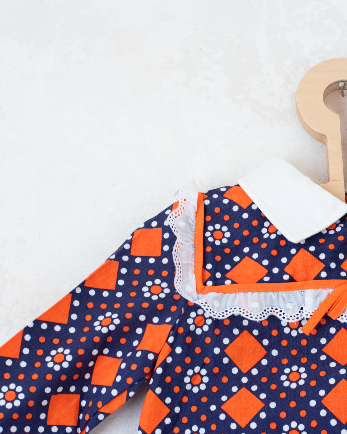 Seventies floral shirt with collar | French deadstock | 12-18 months