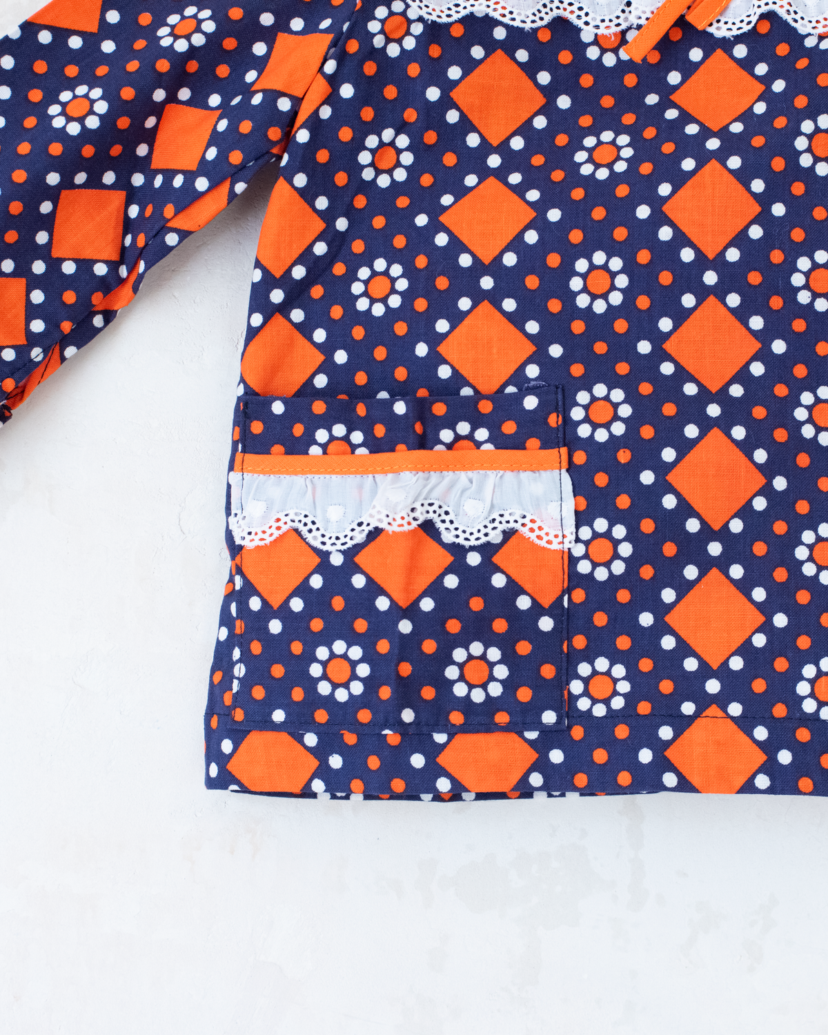 Seventies floral shirt with collar | French deadstock | 12-18 months