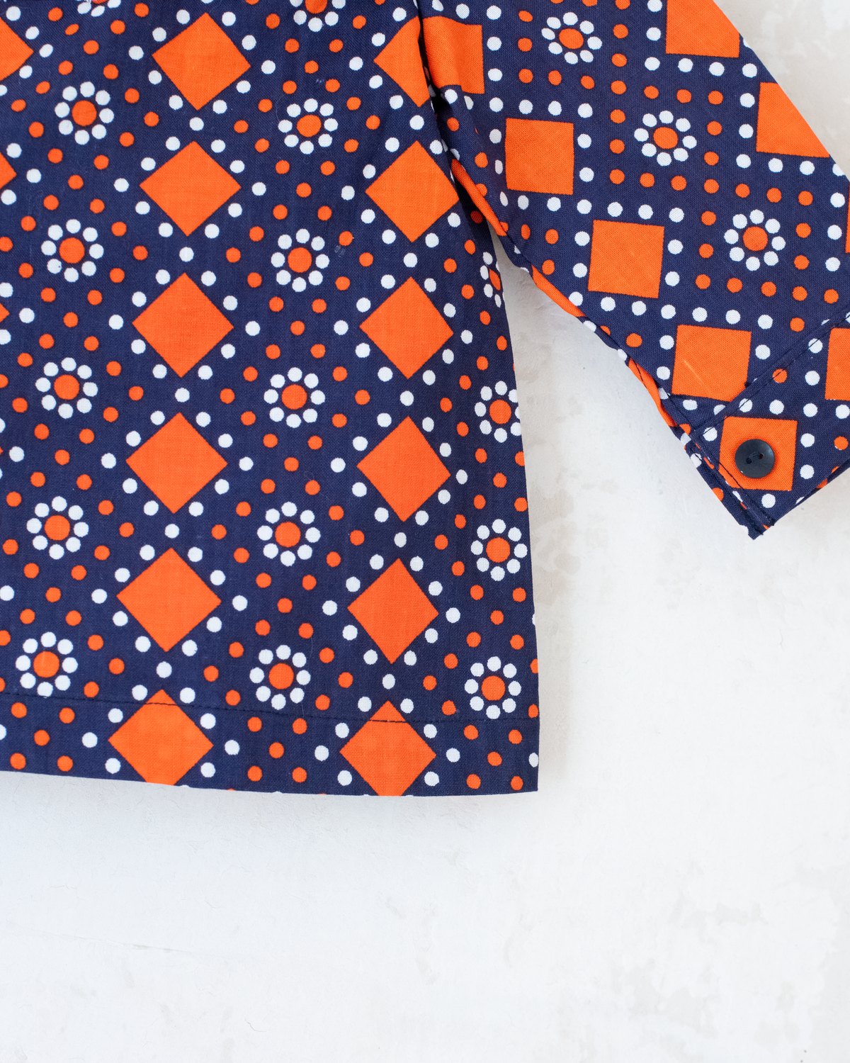 Seventies floral shirt with collar | French deadstock | 12-18 months