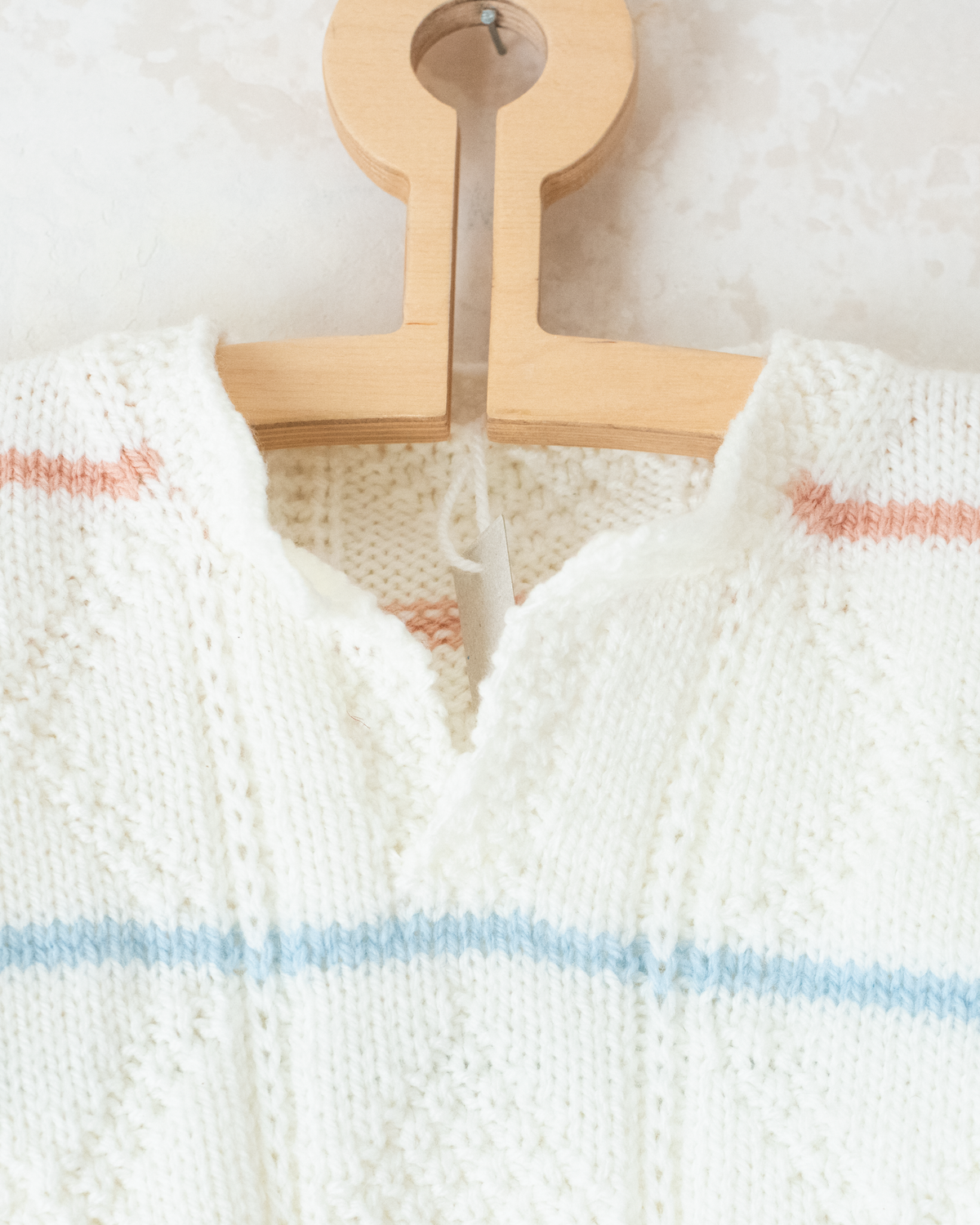 White wool sweater with stripes | 18-24 months