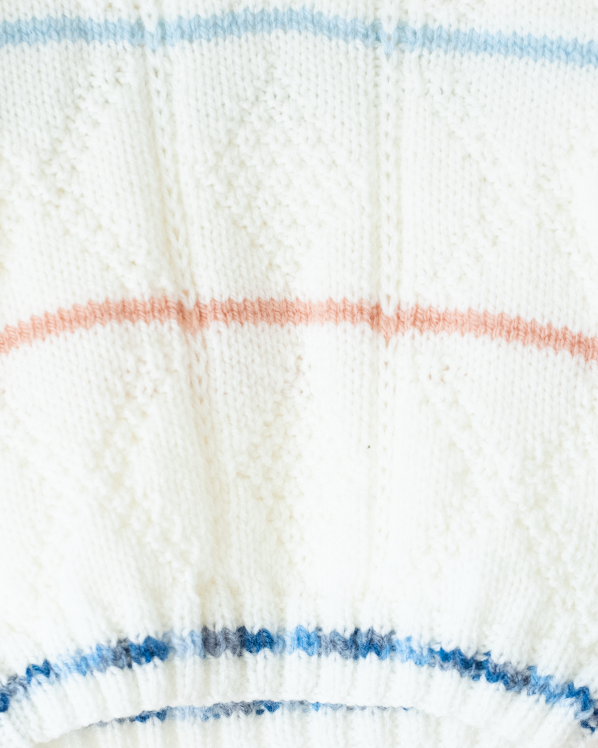 White wool sweater with stripes | 18-24 months