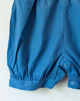 Blue embroidered sailboat romper | French deadstock | 9-12 months
