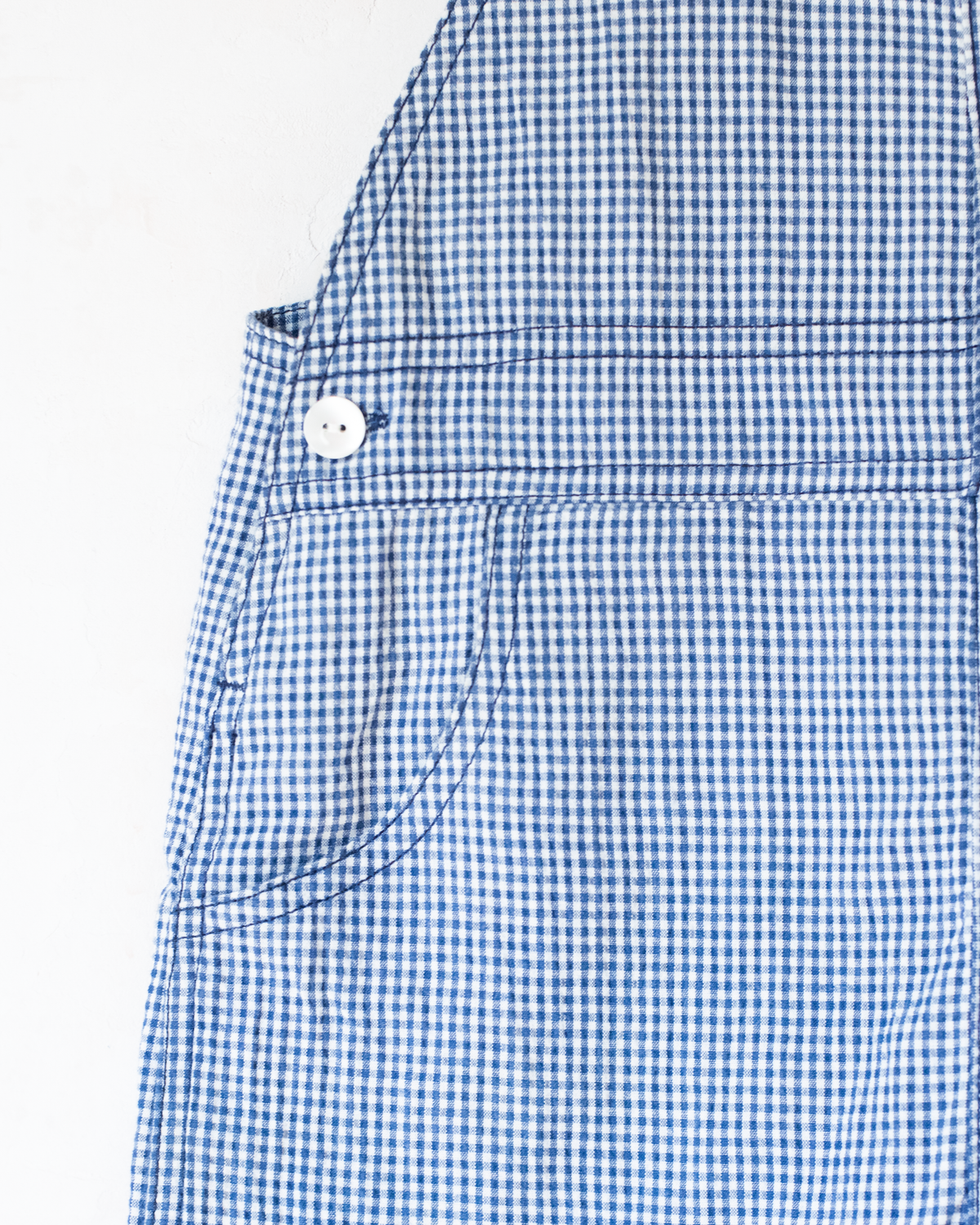 Checkered overalls with embroidery by Baxin from France | 5-6 years