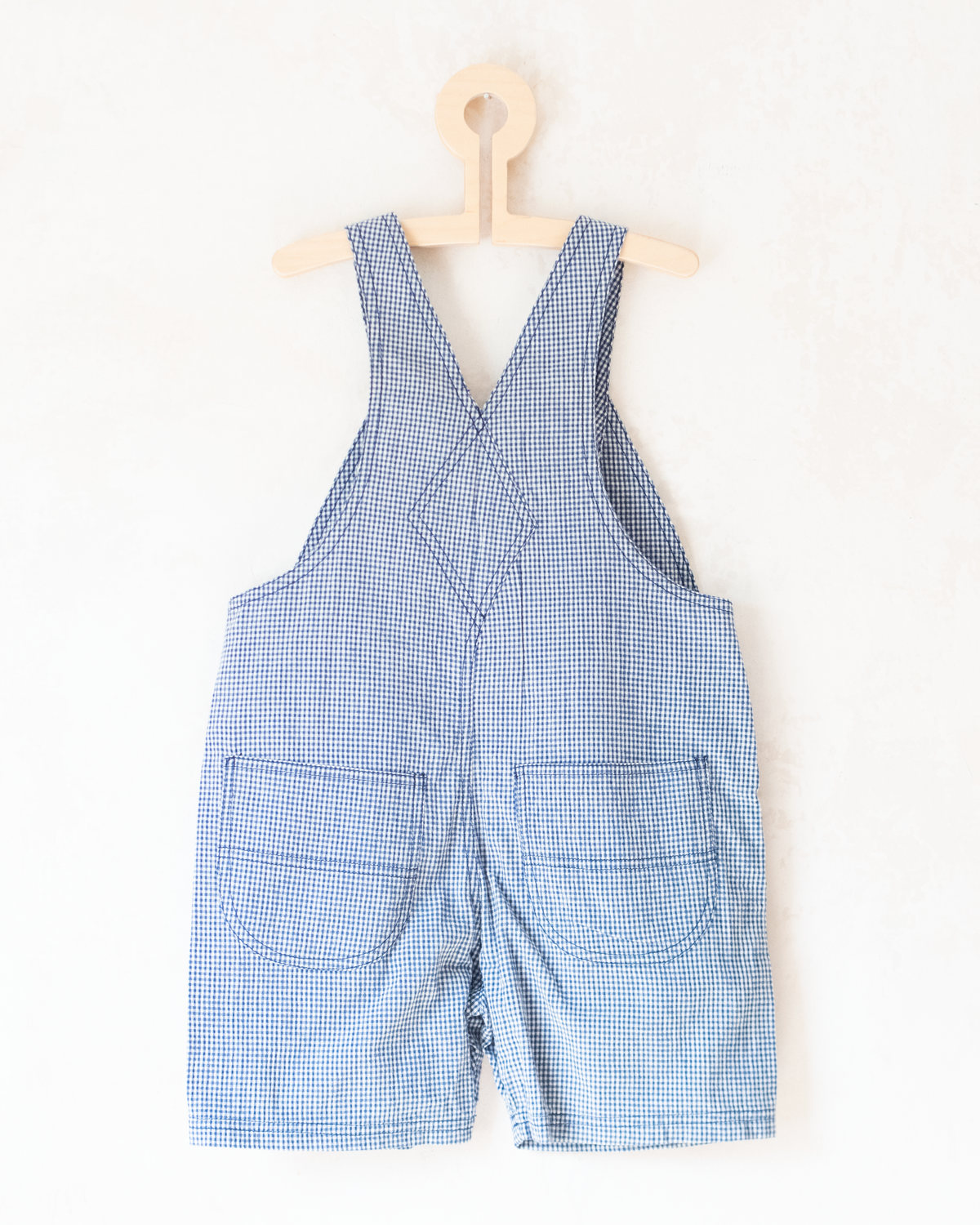 Checkered overalls with embroidery by Baxin from France | 5-6 years