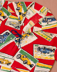 Red shirt with race cars | 1960s Italian deadstock | 18-24 months