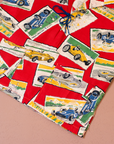 Red shirt with race cars | 1960s Italian deadstock | 18-24 months
