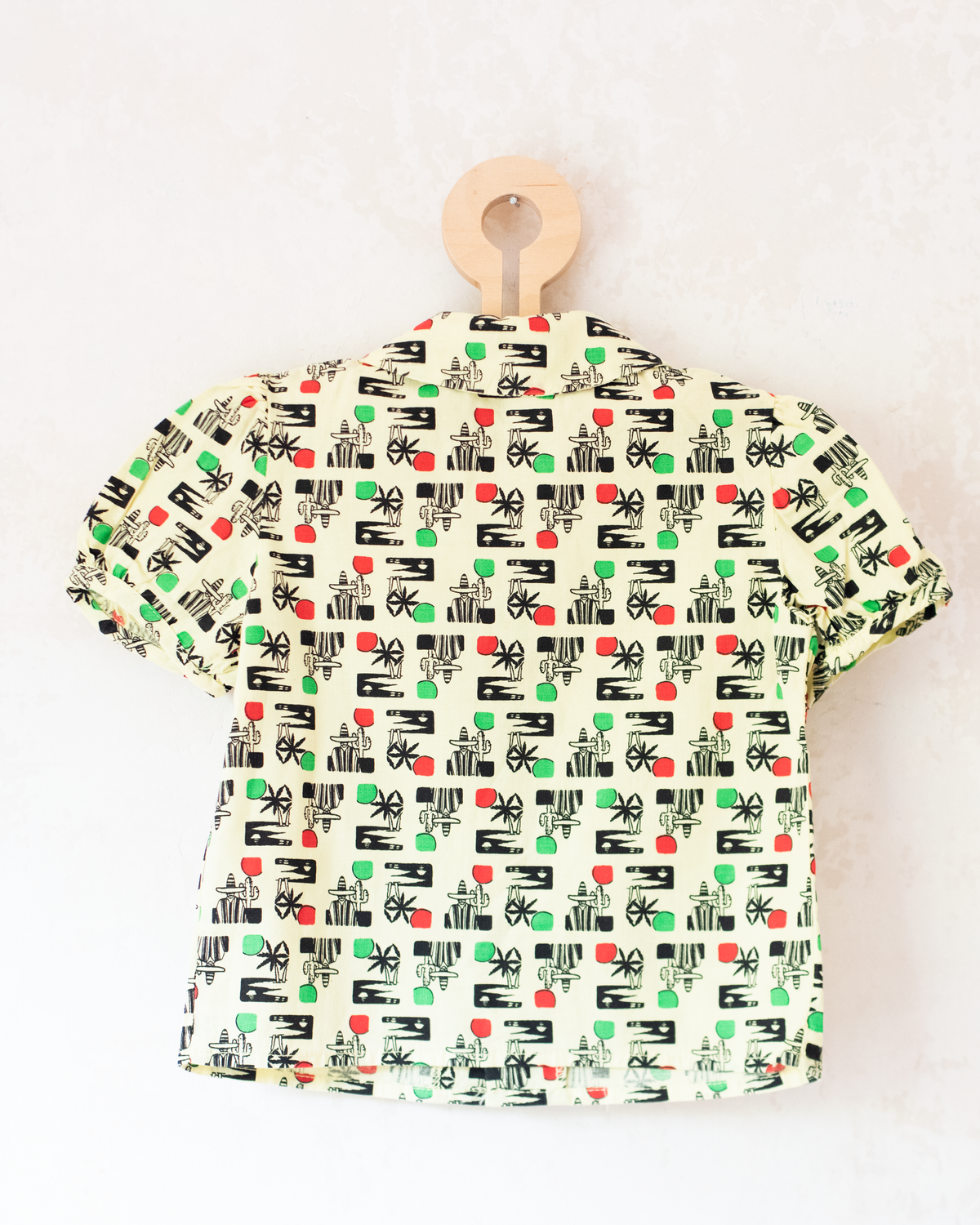 Yellow button-down shirt with cacti | 2-3 years