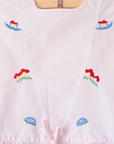 French pink tunic with mushroom and turtle embroidery | 9-18 months