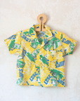 Button-down shirt with sailboats and seagulls | French deadstock | 4-5 years