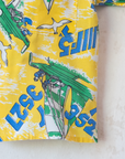 Button-down shirt with sailboats and seagulls | French deadstock | 4-5 years