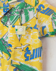 Button-down shirt with sailboats and seagulls | French deadstock | 4-5 years