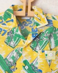Button-down shirt with sailboats and seagulls | French deadstock | 4-5 years