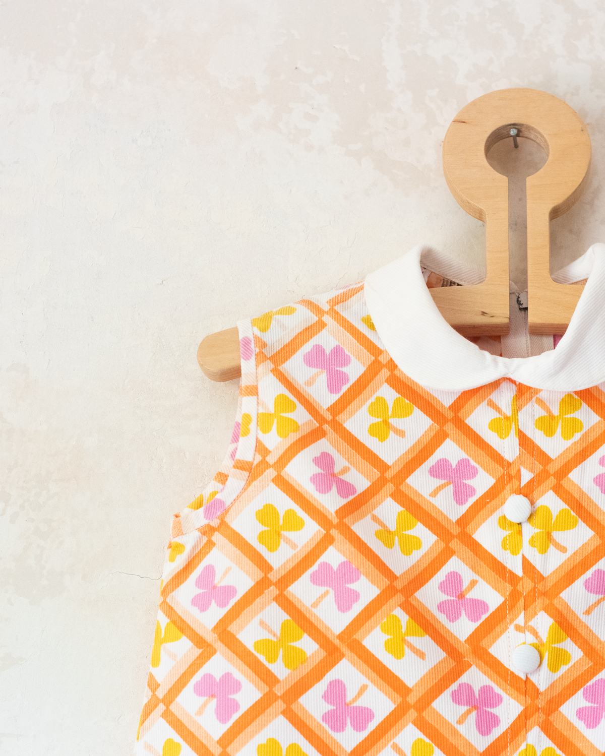 Colorful clover dress from the Sixties | 12-18 months