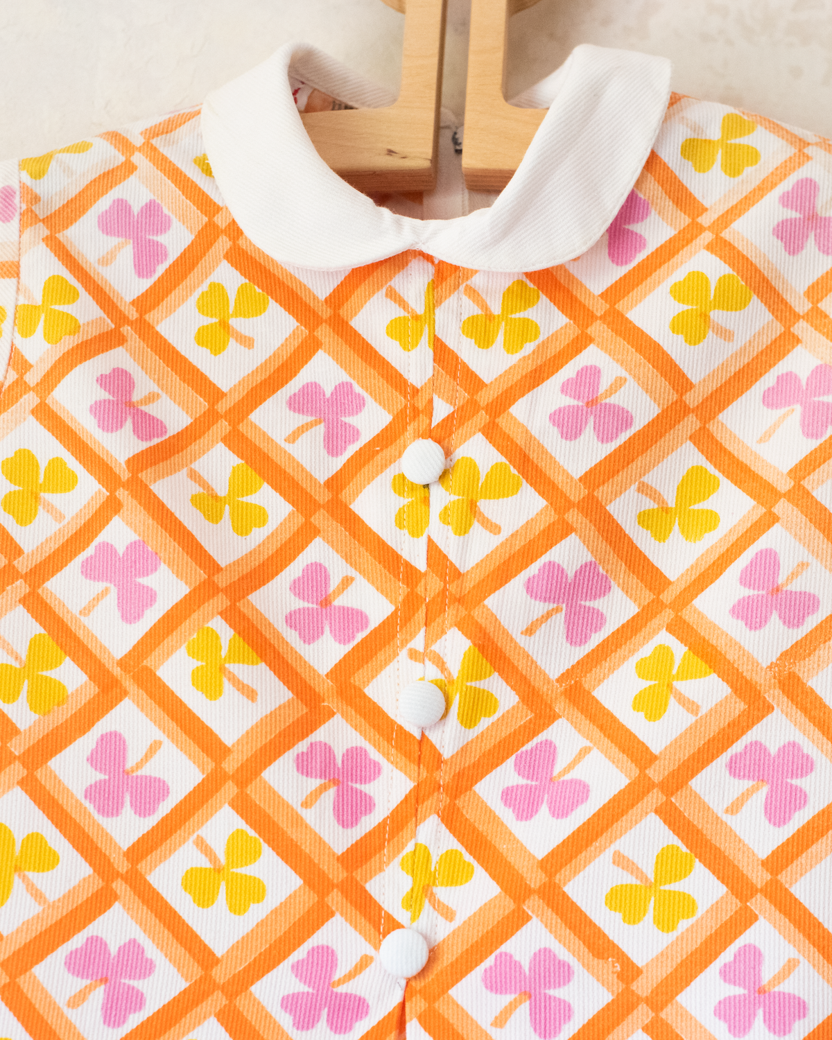 Colorful clover dress from the Sixties | 12-18 months