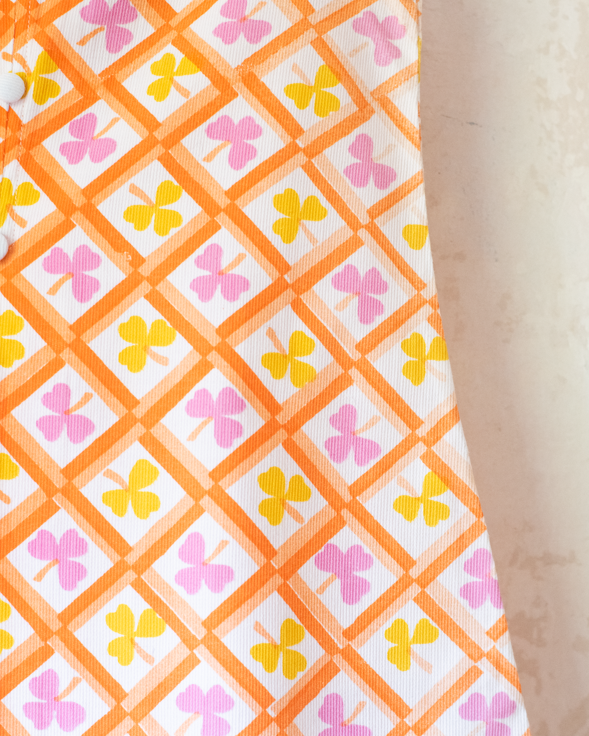 Colorful clover dress from the Sixties | 12-18 months