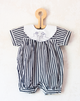 Striped and bear print romper | 3-6 months