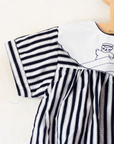 Striped and bear print romper | 3-6 months