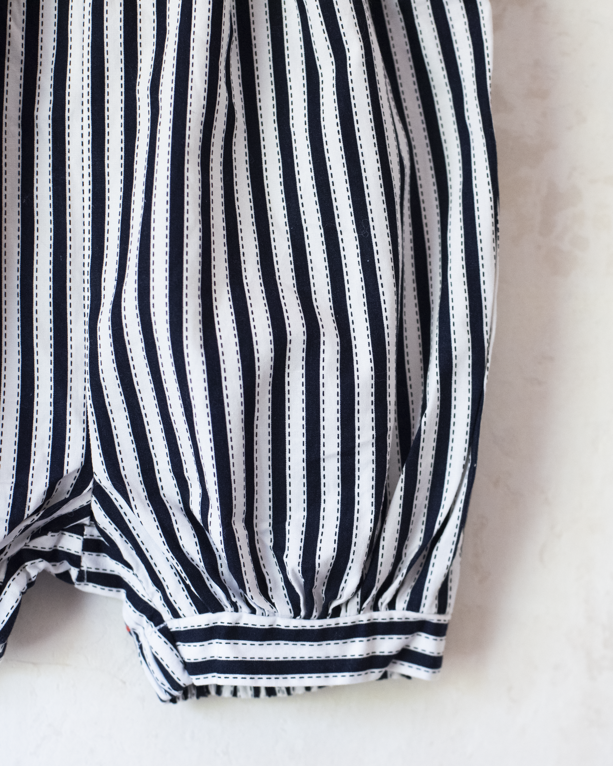 Striped and bear print romper | 3-6 months