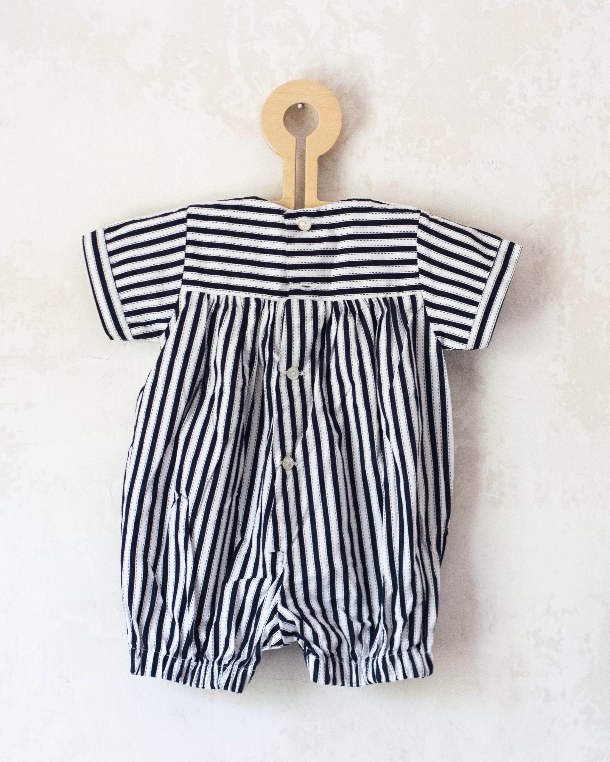 Striped and bear print romper | 3-6 months