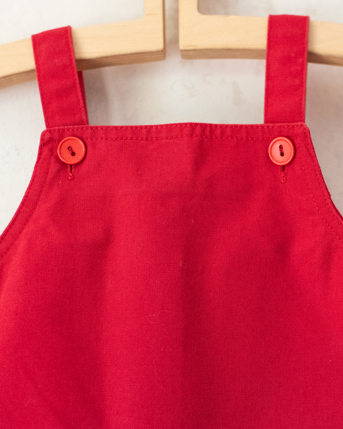 Red sundress with colorful embroidery by King Babar | 18-24 months