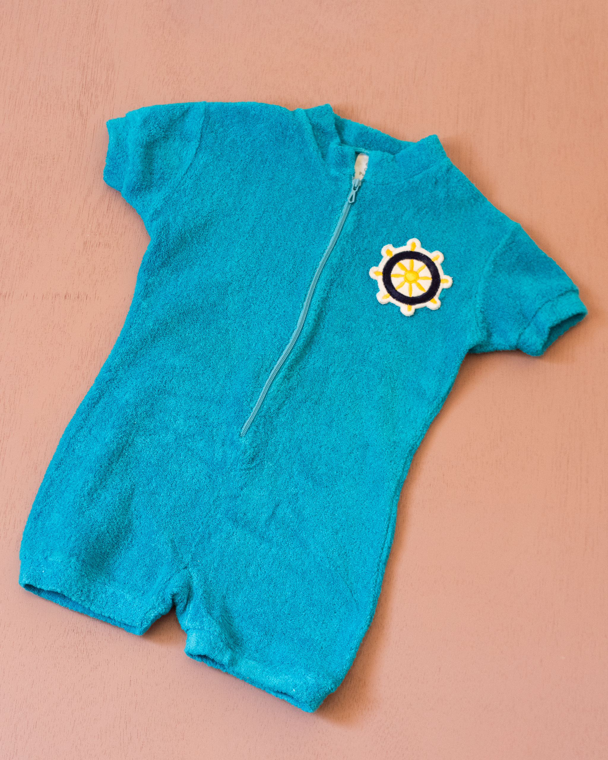 Terry Cloth Overalls with Ship Wheel | 9-12 Months