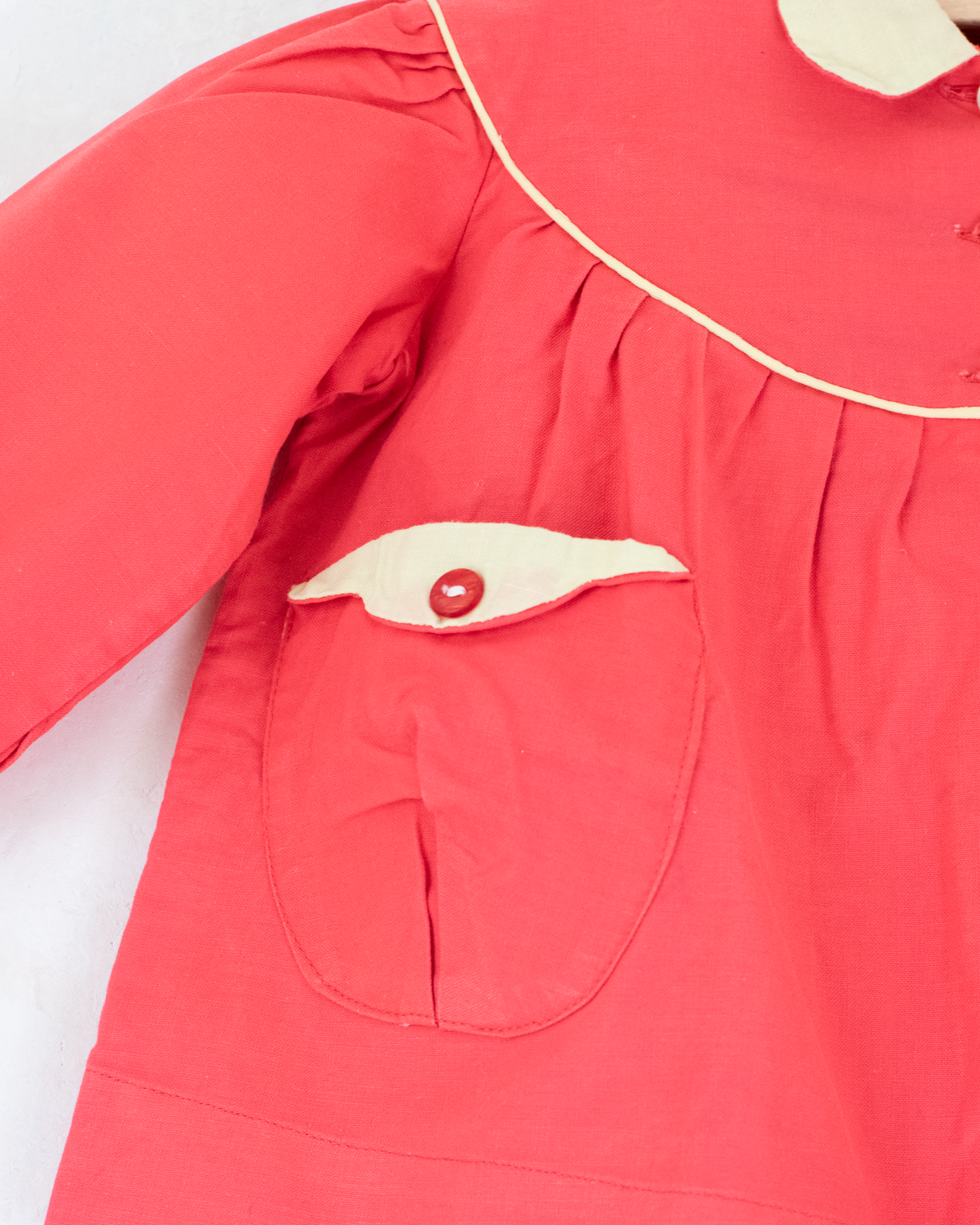 Long 70s pink and yellow shirt | 9-12 months