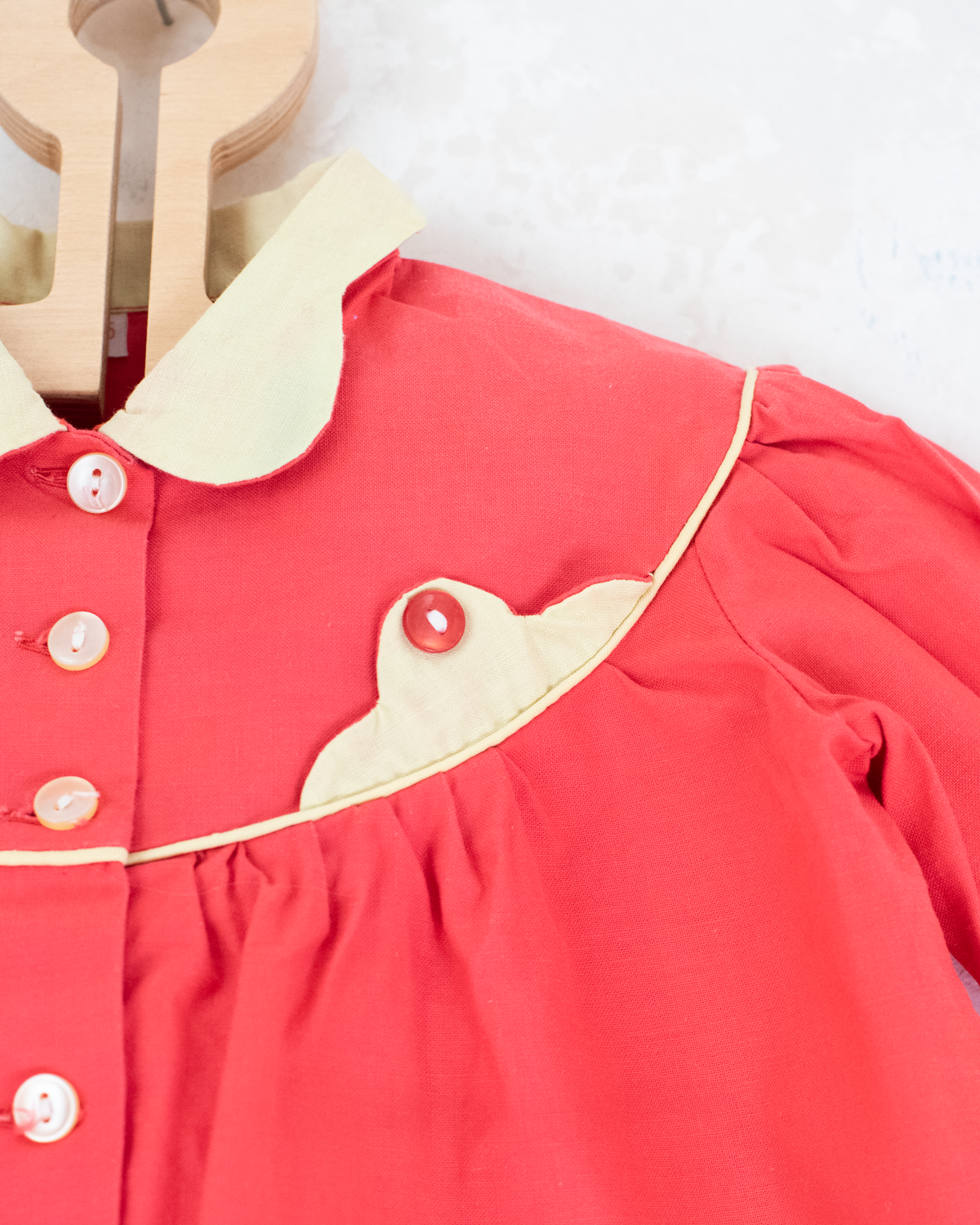 Long 70s pink and yellow shirt | 9-12 months
