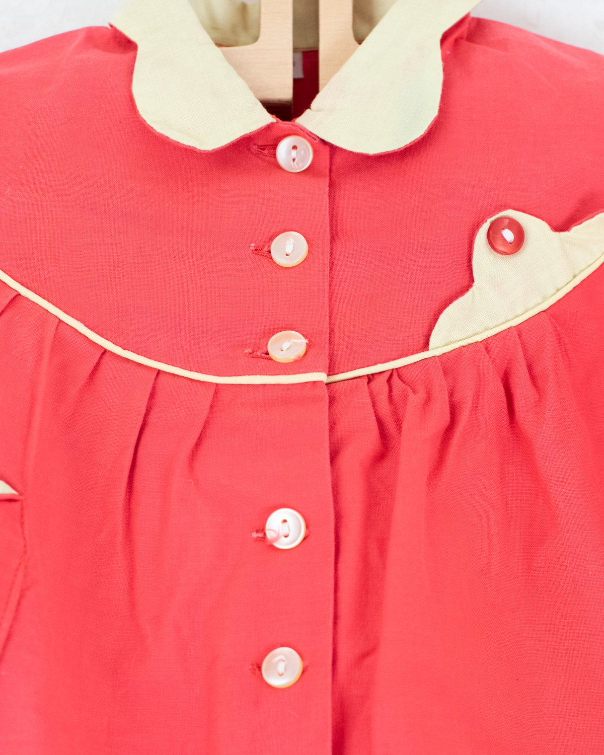 Long 70s pink and yellow shirt | 9-12 months