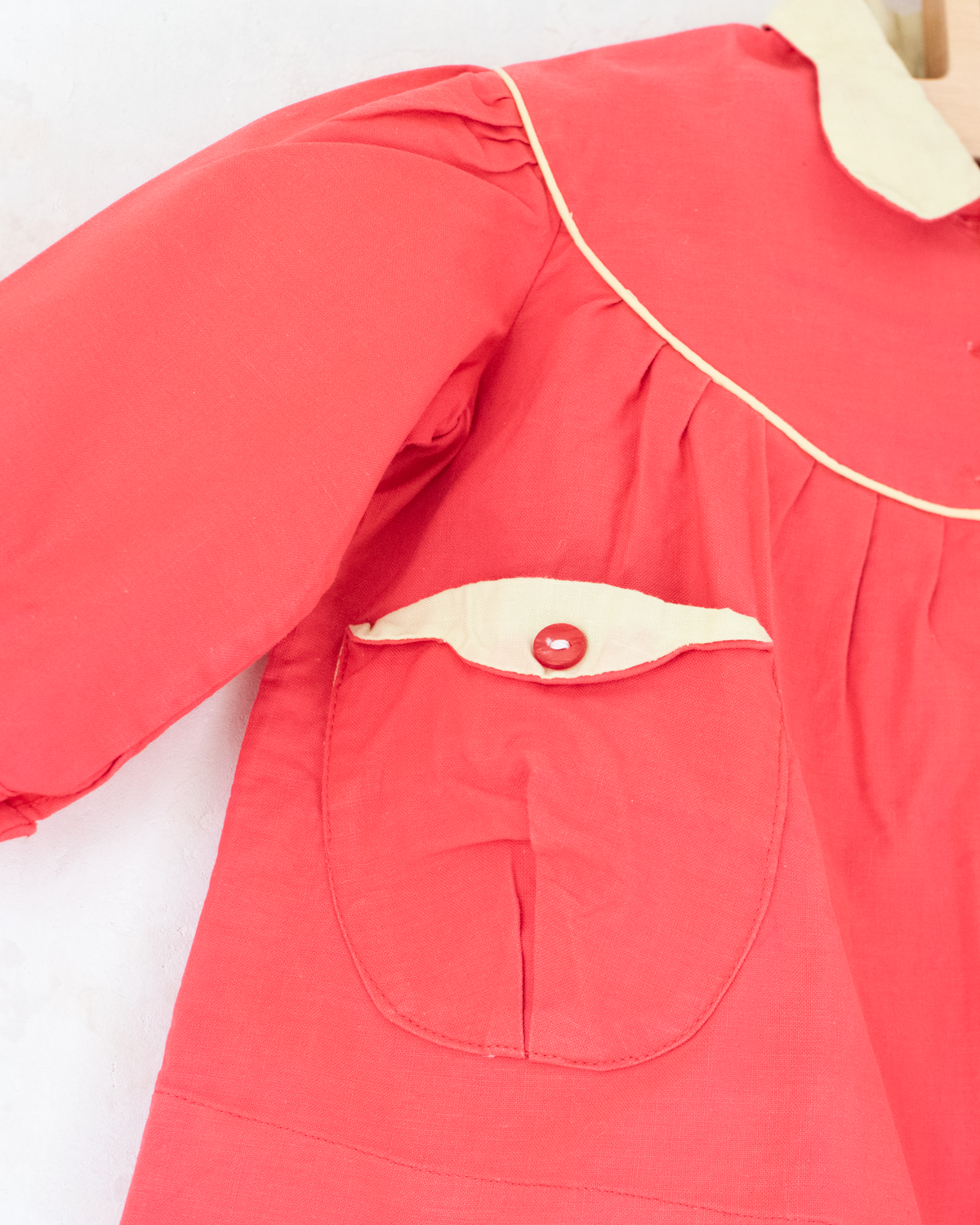 Long 70s pink and yellow shirt | 9-12 months