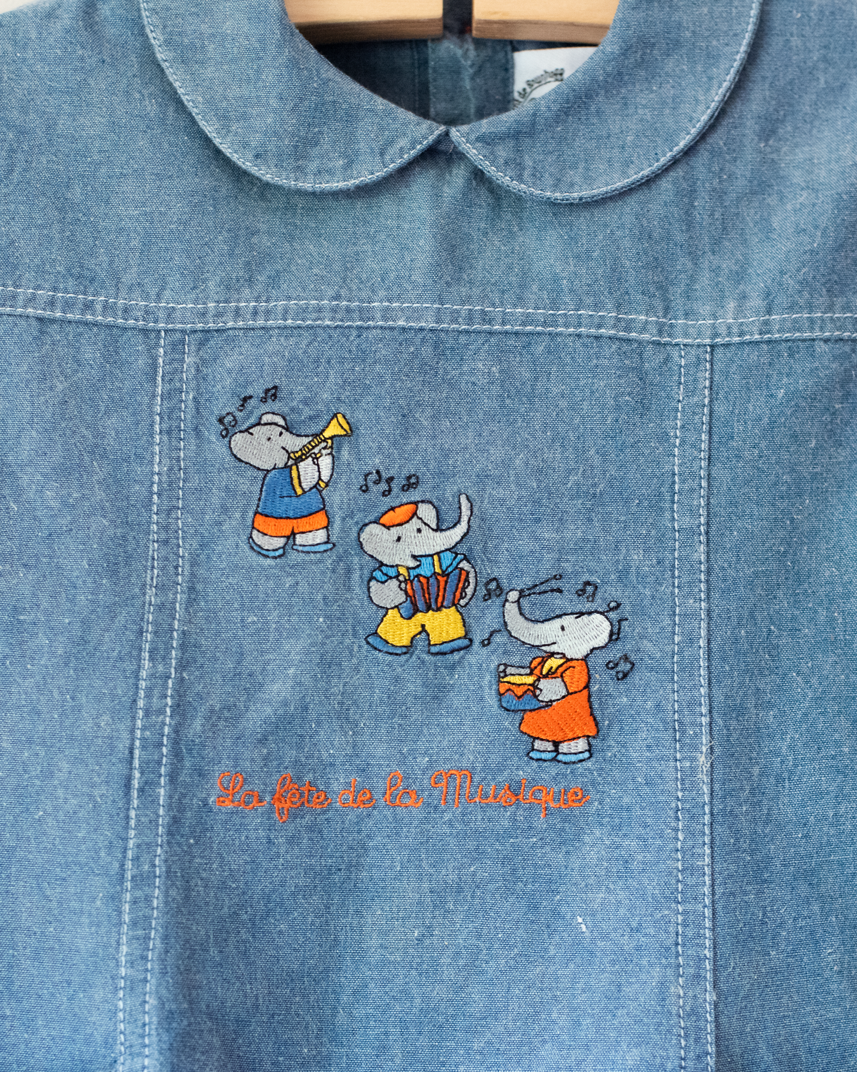 King Bebar Embroidered Denim Dress | 4-5 Years