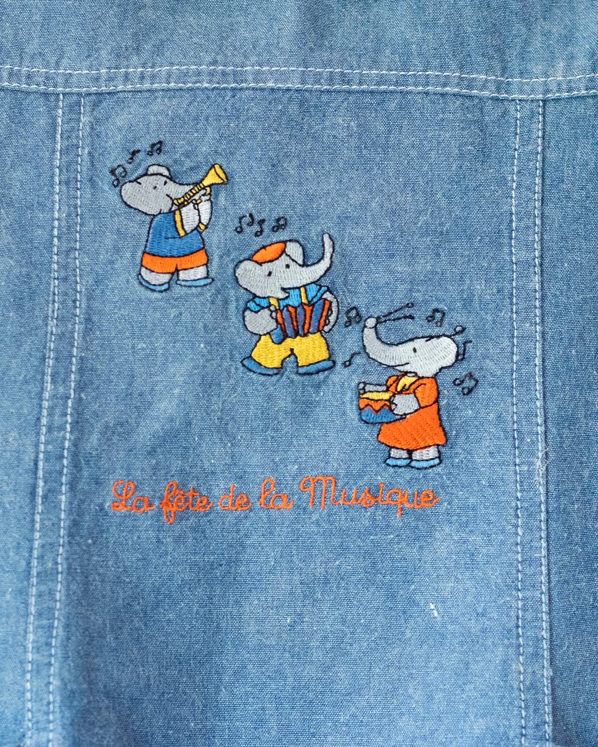 King Bebar Embroidered Denim Dress | 4-5 Years