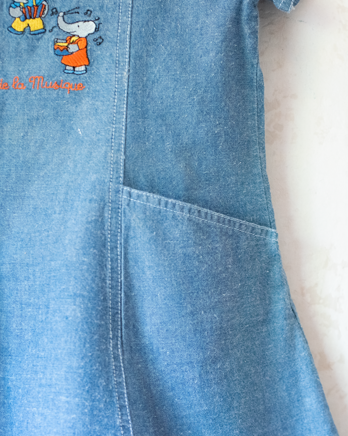 King Bebar Embroidered Denim Dress | 4-5 Years