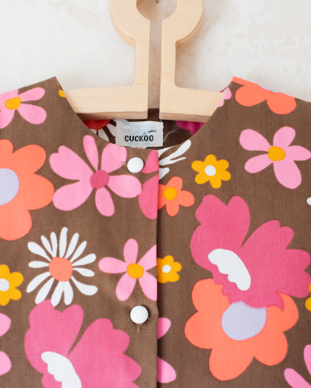 Colorful floral dress from the 70s | Dead stock | 5-6 years 