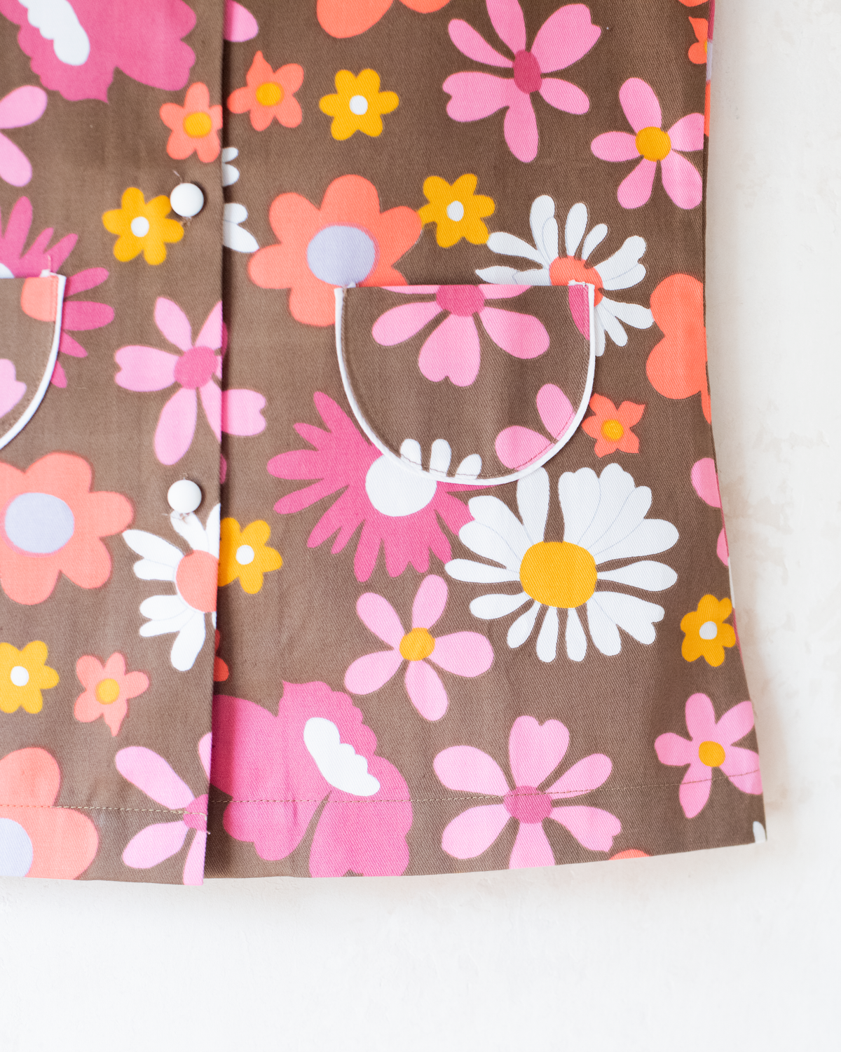 Colorful floral dress from the 70s | Dead stock | 5-6 years 