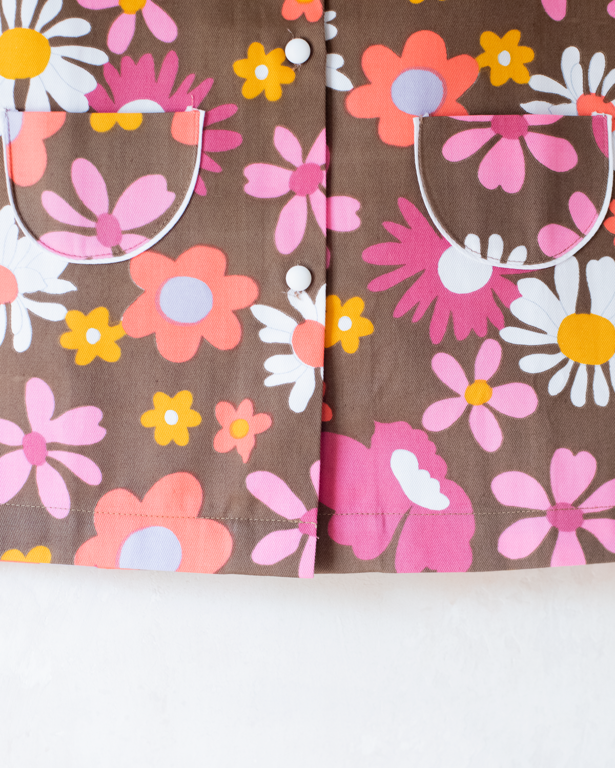Colorful floral dress from the 70s | Dead stock | 5-6 years 