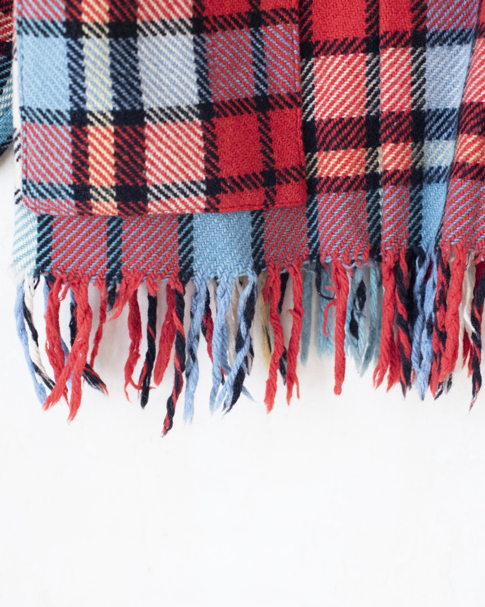 ז׳קט צמר משובץ עם פרנזים | 6-7 שנים